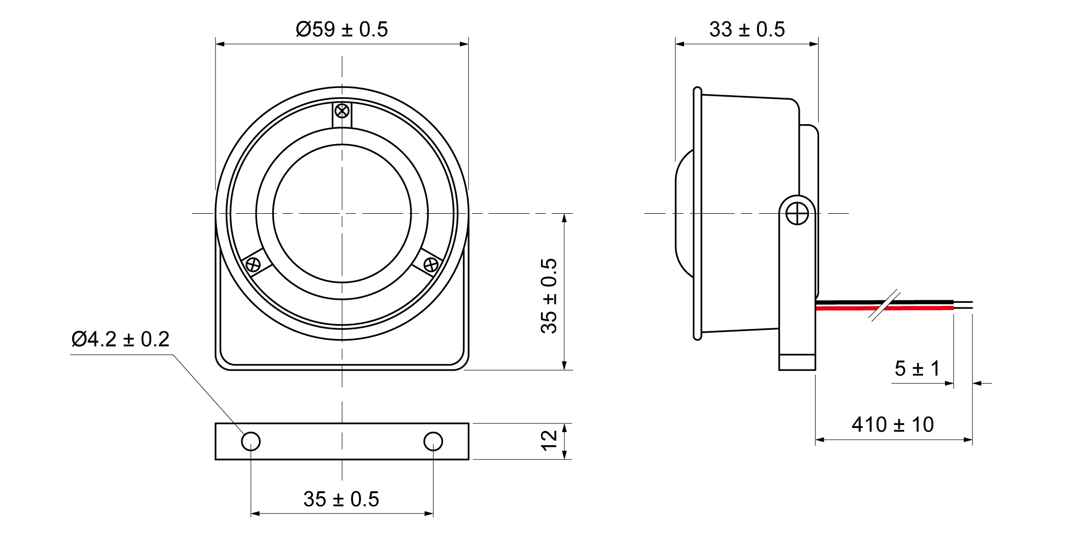 XPB5933-08.20R12W Mechanical Drawing